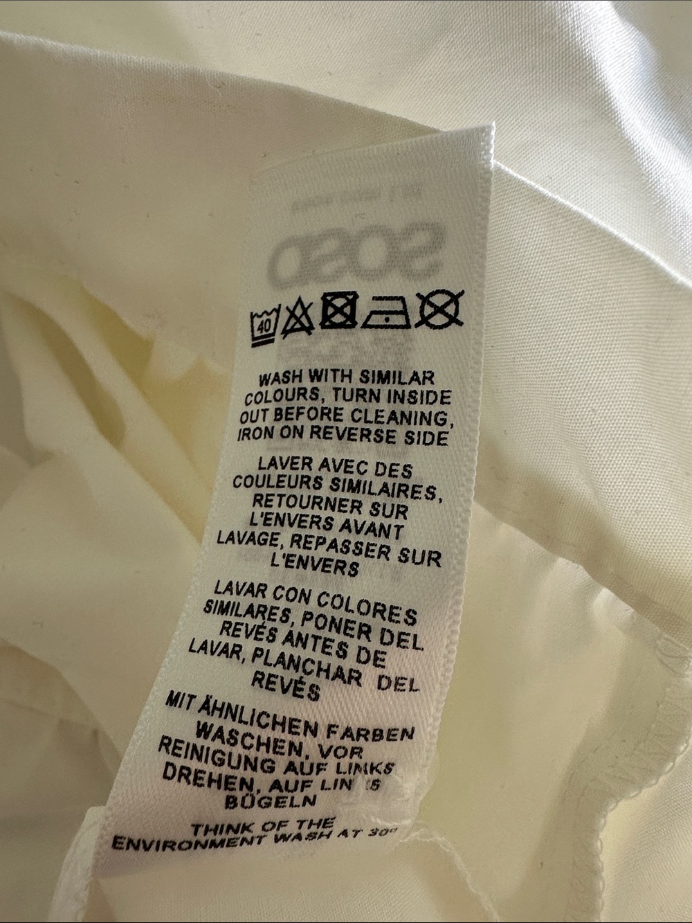 ASOS White Ruffled High-Collar Button shirt-blouse - Picture 9 of 9